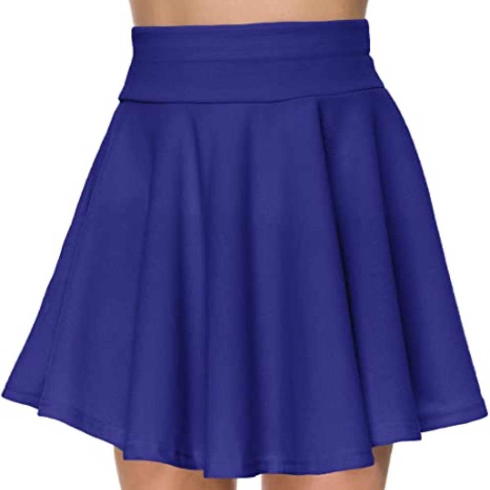 Afibi Casual Mini Stretch Waist Skirt - Navy Blue